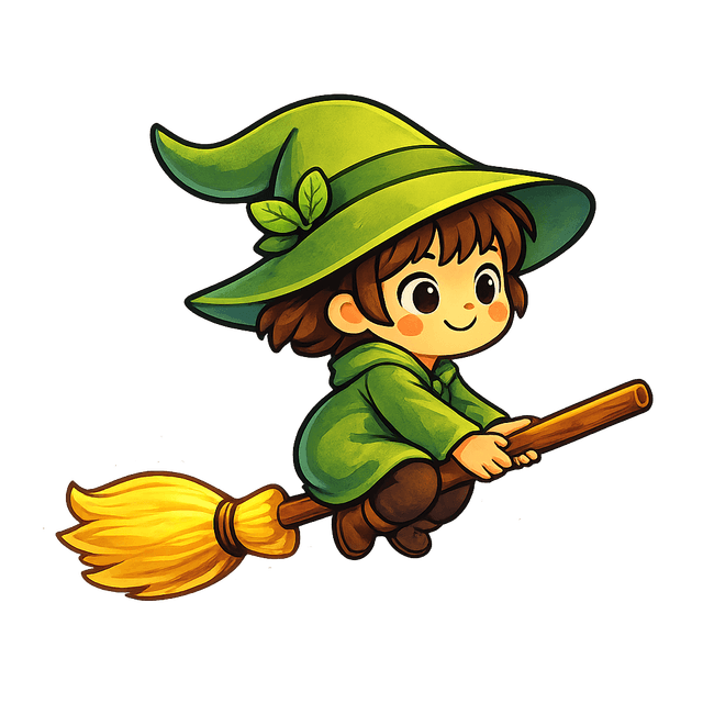 Flygande häxfigur från spelet